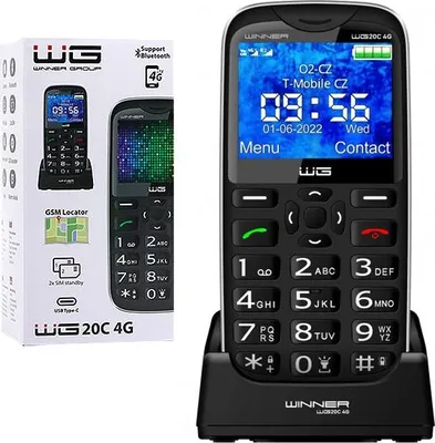 Zdjęcie produktu dla Winner Group WG20 C, Klasyczny, Dual SIM, 5,87 cm (2.31"), 1,3 MP, 1600 mAh, Czarny