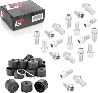 Produktbild von 20x Radbolzen Abdeckkappen Kugelbund M14x1,5x27 für AUDI A1 A2 A3 A5 A7 A8 Q2 TT