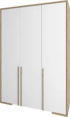 Produktbild von nabbi Dreitürig Kleiderschrank Finnen W-3D - Wotan-Eiche / Weiß