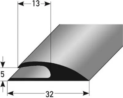 Produktbild von PROVISTON | Einfass- & Abschlussprofil | PVC | 32 x 5 x 2700 mm | Beige | Einschubprofil | Abschlussleiste | Bodenprofil