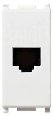 Image de PRISE TÉLÉPHONIQUE RJ11 « PLANA » VIMAR Plug 6/4 - Couleur : blanc