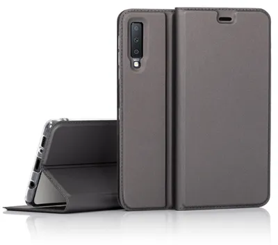 Zdjęcie produktu dla Etui na telefon komórkowy NALIA do Samsung Galaxy A7 2018, Slim Kickstand Flip Case Cover Black