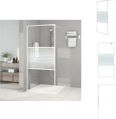 Produktbild von vidaXL Duschwand für Begehbare Dusche Weiß 90x195 cm ESG-Klarglas -  Duschwände
