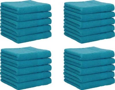 Produktbild von Betz 20 Stück Seiftücher 30x30 cm PALERMO 100% Baumwolle Farbe: petrol