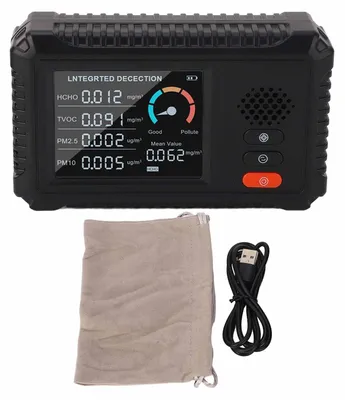 4-in-1 Luftqualitätsdetektor HCHO TVOC PM2.5 PM10 LCD