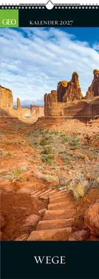 Produktbild von GEO Kalender 2027 Wege & Landschaften, 12 Monatsblätter, Hochformat, 24 x 69 cm