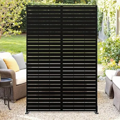 Immagine prodotto di Pannello divisorio per la privacy - Schermo per giardino - Schermo esterno - Parete divisoria - Schermo per balcone - Metallo - Design modulare