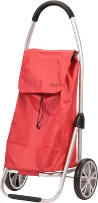 Produktbild von Faltbarer Einkaufstrolley 42L - Rot - Leichtgewicht mit Softgriff und 20 cm Rädern