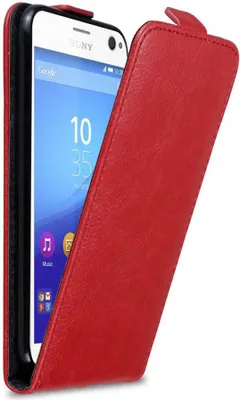 Obrázek produktu pro Cadorabo pouzdro pro Sony Xperia C4 Protective Cover in Red Flip Case Obal na mobilní telefon