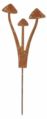 Produktbild von Esschert Design | Gartenstecker Pilze - 27 cm - Rostoptik - Rustikale Gartendeko - Metall