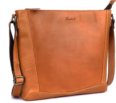 Produktbild von Benthill Handtasche Damen Echt Leder - Umhängetasche aus weichem hochwertigem Echtleder - Vintage Fashion Bag Beutel - Shopper - Schultertasche