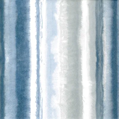 Produktbild von Servietten Papier 33x33cm 3-lag. Aquarell Muster 20 Stück Blau / Weiß
