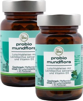 Produktbild von for you probio mundflora - Lutschtabletten Doppelpack