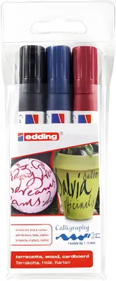 Zdjęcie produktu dla edding 1455 marker do kaligrafii z elastyczną końcówką (zestaw 3 sztuk)