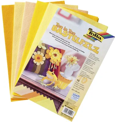 Zdjęcie produktu dla Folia 520491, Filc, Żółty, 10 szt., 200 mm, 300 mm