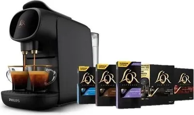 Immagine prodotto di Macchina a capsule PHILIPS L'Or Barista Sublime, LM9012/65, nera, 19 bar, incluse 50 capsule, doppia capsula
