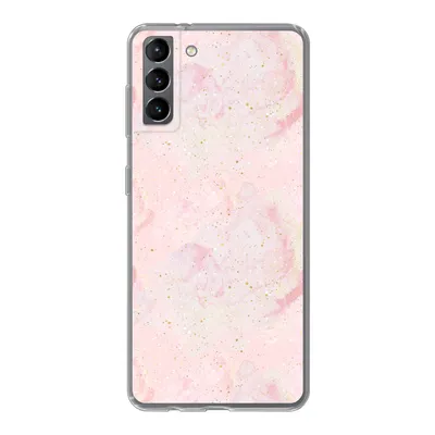 Produktbild von MuchoWow® Handyhülle Schutzhülle Hülle für Samsung Galaxy S21 Plus Marmor - Rosa - Glitter - Gold - Muster Silikon Softcase Handy Hülle - Handy-Tasche