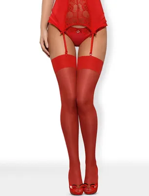 Produktbild von OBSESSIVE Strümpfe Rot 15 den L/XL