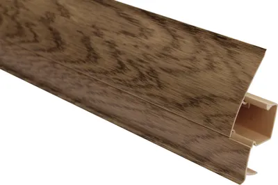 Produktbild von LEMAL Sockelleisten Sparpaket, PVC 65x23mm - Fußleisten mit Kabelkanal - (20 Meter 8615 Holzoptik Eiche rustikal) Laminat Abschluss Bodenbelag