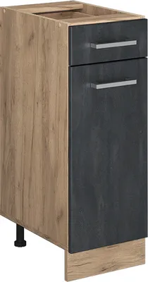 Immagine prodotto di Mobiletto base per cucina Vicco R-Line Calce nera 30 cm senza piano di lavoro, Model 47544