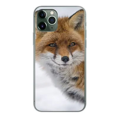 Produktbild von MuchoWow® Handyhülle Schutzhülle Hülle für iPhone 11 Pro Fuchs - Porträt - Schnee Silikon Softcase Handy Hülle - Handy