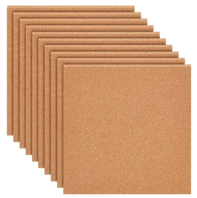 Productafbeelding van Kurkbord - 8 stuks - 30 x 30 cm - 3 mm dik - Natuurlijke kurk