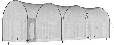 Obrázek produktu pro Baseballová pálkařská klec, síť a rám pro softball a baseball, přenosná tréninková klec s přepravní taškou, odolná uzavřená klec pro nadhazování, pro trénink pálkování na zahradě, 40 stop