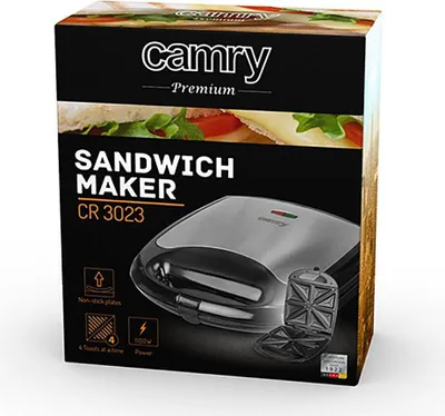 Produktbild von Camry - Sandwichtoaster CAMRY CR 3023 [bk/gy]; CR 3023
