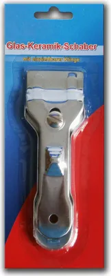 Produktbild von GLAS-KERAMIK-SCHABER 13cm Edelstahl Glasschaber für Glaskeramik Kochfelder 29