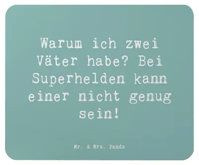 Produktbild von Mr. & Mrs. Panda Mauspad Spruch Superhelden Stiefvater - Meeresbrise - Geschenk, Geburtstage, Familie, Familienmitglieder, mausteppich, pc, Unterstützung, Superheld