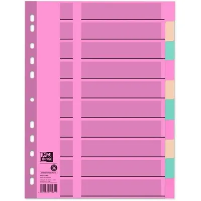 Produktbild von Oxford Tauenpapier Register blanko A4 farbig 10-teilig