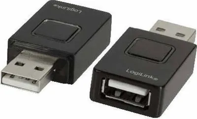 Immagine prodotto di Adattatore LogiLink USB 2.0 da USB A/M a A/F a ricarica rapida nero (confezione blister da 1)