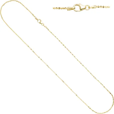 Produktbild von JOBO Criss-Cross Kette 333 Gelbgold 1,3 mm 40 cm Gold Halskette Goldkette Karabiner