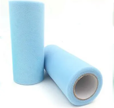Image de Tulle 1 rouleau Tulle multicolore au mètre, Rouleau de tissu Tulle, 15cm x 22M ruban de tulle Tulle décoratif, Rouleau de tulle pour le bricolage Tutu Jupes Mariage Fête Décoration