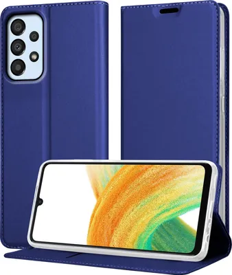 Obrázok produktu pre Cadorabo puzdro na mobilný telefón pre Samsung Galaxy A33 5G Protective Case in Blue Cover Case Booklet