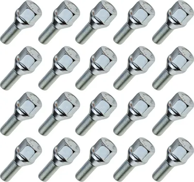 Immagine prodotto di 20x bullone ruota, M12x1,25, lunghezza filettatura: 26 mm, collare conico, SW19