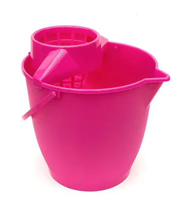 Produktbild von Putzeimer 10l Rosa Pink Oval Eimer Wischeimer mit Presse Kunststoff Wassereimer