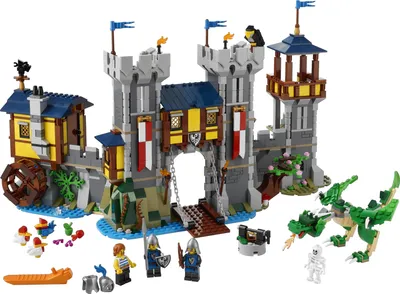 Produktbild von LEGO Creator Mittelalterliche Burg Konstruktionsspielzeug mit Drachen Figur, Schloss-Spielzeug 31120