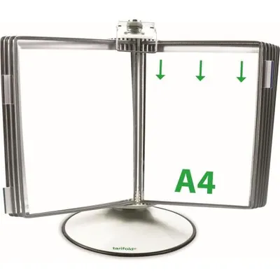 Produktbild von tarifold Sichttafelsystem 444500 DIN A4 grau mit 50 St. Sichttafeln