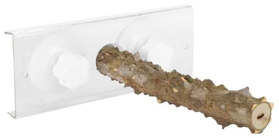 Obrázek produktu pro dřevěná sprcha pro ptáky 20 cm, stojící, pro papoušky, venkovní, přenosná, dřevěné bidýlko s přísavkou