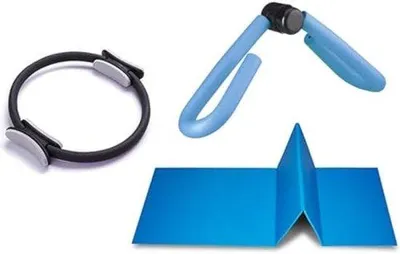 Produktbild von Famanu Pilatesring mit Anti-Rutsch und gepolsterten Handgriffen - Schwarz