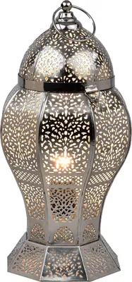 Image de Lampe de table décorative orientale Lampe de chevet Jaleel Argent