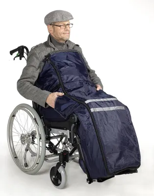 Produktbild von Famanu Rollstuhltasche Blau mit Futter aus Kunstfell - Inklusive Tasche