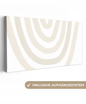 Obrázek produktu pro OneMillionCanvasses® - Obrazy na plátně - Duha - Pastel - Design - Abstraktní umění, Nástěnná dekorace Obrazy Obývací pokoj, 80x40cm