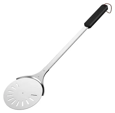 Immagine prodotto di Pala per pizza, diametro 18 cm, lunghezza 76 cm, in acciaio inossidabile, resistente al calore, ideale per la preparazione della pizza