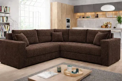 Produktbild von Couchgarnitur Ecksofa Sofa Sofagarnitur PARIS Cord Stoff Schlaffunktion Wohnlandschaft
