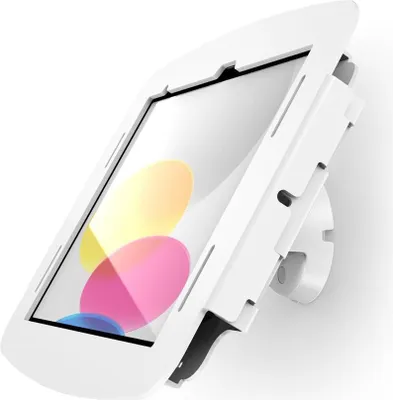 Produktbild von Compulocks iPad 10th-11th (A16) Gen Space Enclosure Bow Tilting Wall Mount White - Befestigungskit (Gehäuse, Kippbare Wandhalterung)