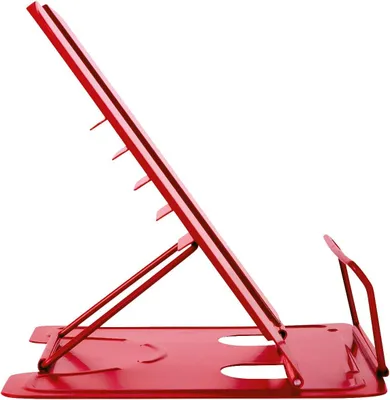 Produktbild von Bücherständer, rot, faltbarer Metallbuchständer für Kinder, Buchstütze für Jungen und Mädchen, verstellbarer Kochbuchhalter für Schule, Büro und Küche