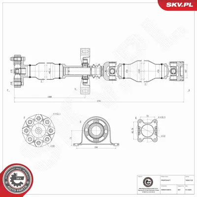 Immagine prodotto di ESEN SKV Albero cardanico per trasmissione posteriore VW CRAFTER 30-50 Furgone (2E) 76SKV122