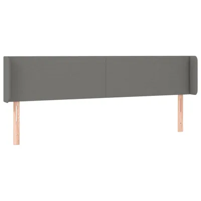 Produktbild von Kopfteil mit Ohren Dunkelgrau 203x16x78/88 cm Stoff